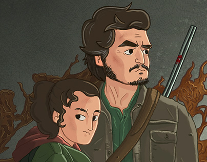 Joel and Ellie Illustration