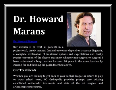 Dr. Howard Marans