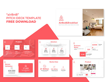 Airbnb Pitch Deck Template FREE Download