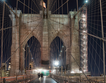 Brooklyn Bridge and City Hall at Night