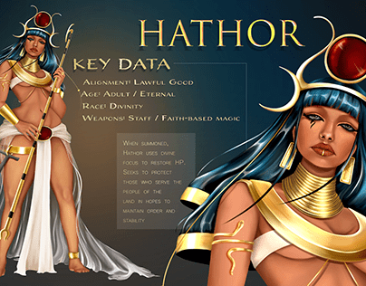 Project thumbnail - Hathor - Character Concept Poster