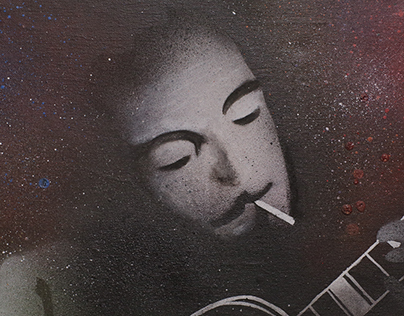 Django Reinhardt - Grafitti on canvas