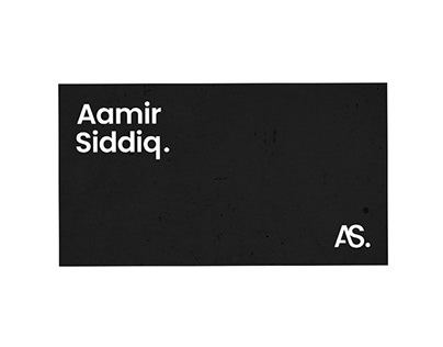 Aamir Siddiq - Visual Identity
