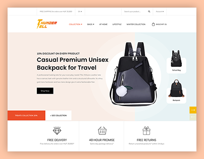 Website Design: Universal Shopping Landing Page