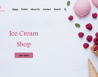 Ice Cream website design