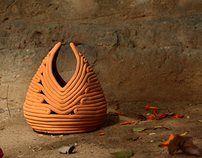 Terracotta Coiled Basket