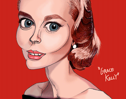 Grace Kelly, Princess of Monaco - Caricature
