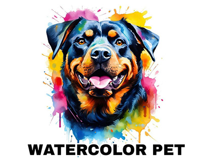 draw custom watercolor pet portrait with pet charity