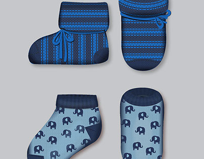 Hush Puppies- Infant Knit Booties- Boys