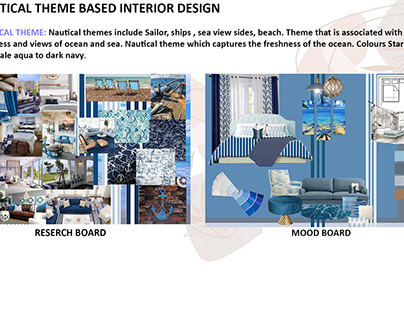 Nautical theme interior design boards