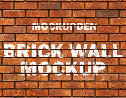 Free Brick Wall Mockup PSD Template