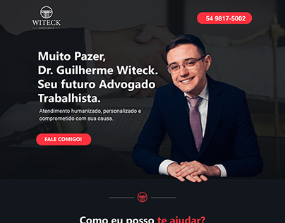 Landingpage Advogado Trabalhista - Dr. Guilherme Witeck