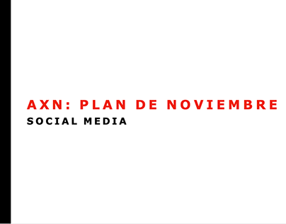 AXN November Campaign