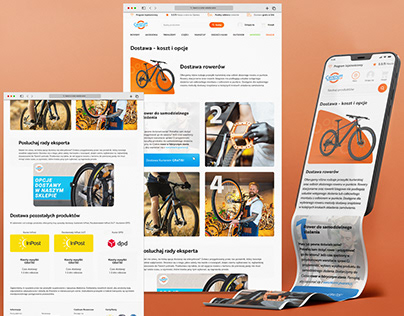 Bike Shop Tab - website design