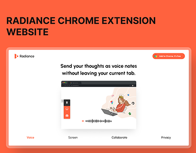 Radiance chrome extension website