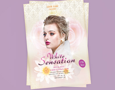White Sensation Party flyer