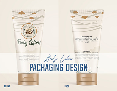 Baby Lotion Packaging Design for Simon & St. Sebastien