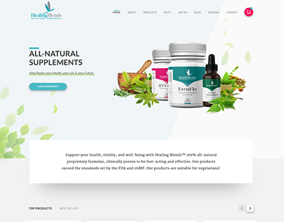 Natural Supplements Ecommerce Website