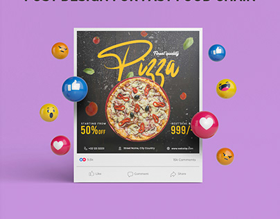 Instagram Post Design for Fast Food Company