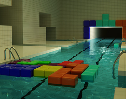 Blender Pool 180: Tetris Pool 1