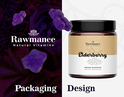 Design development for Rawmance natural vitamins USA