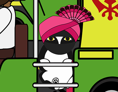 Ninjacat Visits India: Auto-Rickshaw Ninjacat