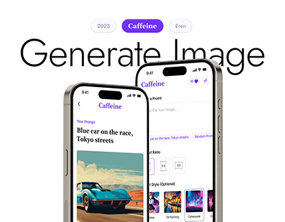 Caffeine.ai Generate Image Mobile App Design