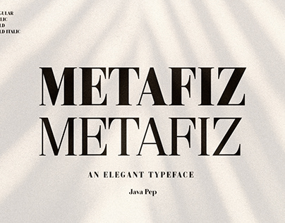 Metafiz – An elegant font