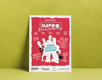 Poster design "ImproBroadway" improv show