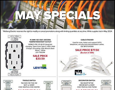 Wolberg Electrical - May Electrical Specials