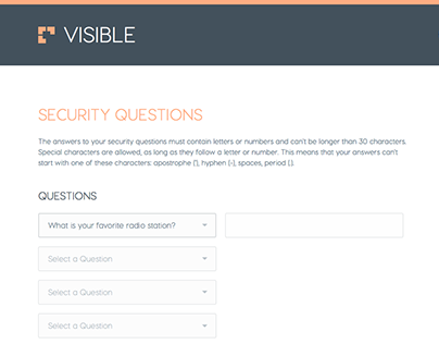 Security Questions Option B