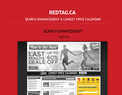RedTag.ca Search & Lowest Price Calendar