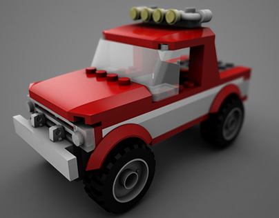 Free Asset - 3D Lego car