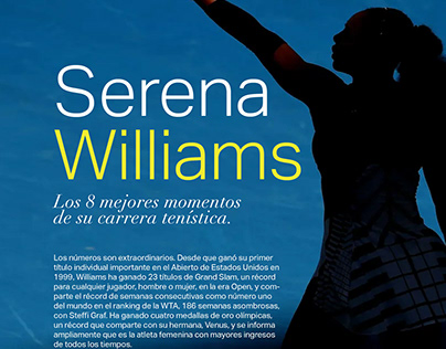 Project thumbnail - SERENA WILLIAMS Diseño Editorial