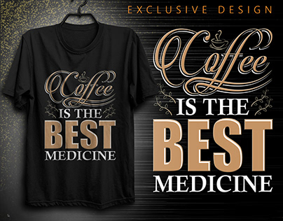 Typography coffee t-shirt design