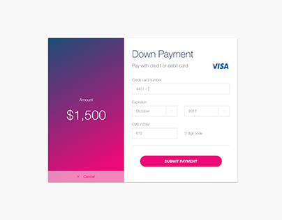 Credit Card Payment UI