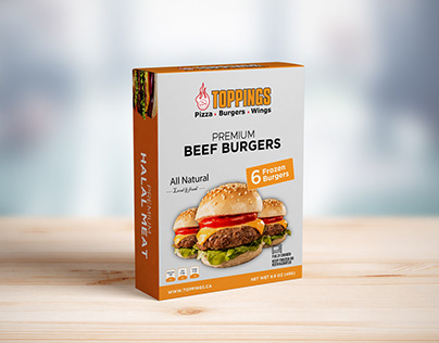 Toppings Burger Box Design