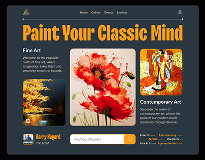 Art Paint Website Landing Page Home Page Design