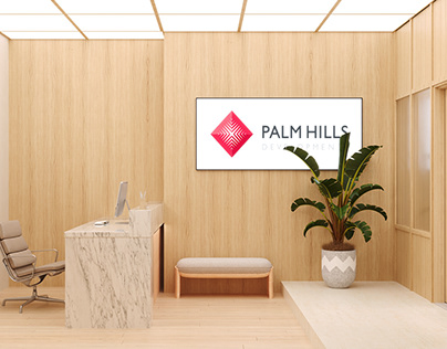 Palm Hills Clubhouse Offices Entrance Lobby CGI