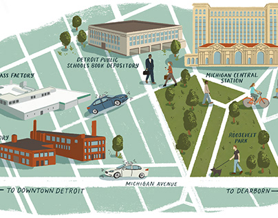 Corktown Map for DBusiness Magazine
