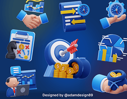 Business 3d icons