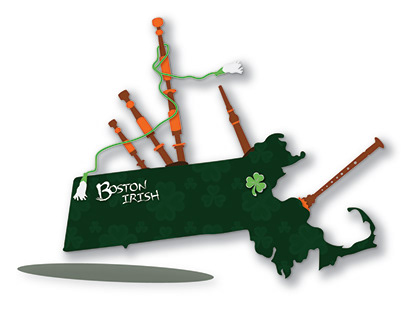 Boston Irish Bagpipe Logo