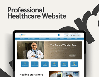 Professional Health Care Website - Aurora Hospitals