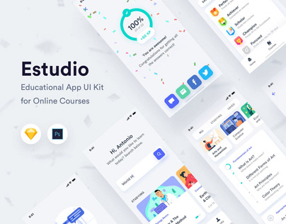 Estudio - Educational Mobile App UI Kit