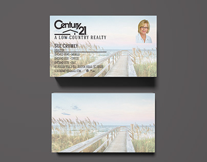 Sue Cromey Century 21 Business Card Design
