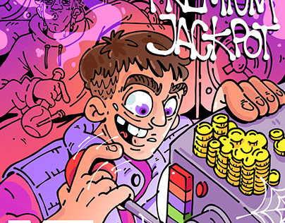Dj Premium "Jackpot EP" Cover Art - Illustration