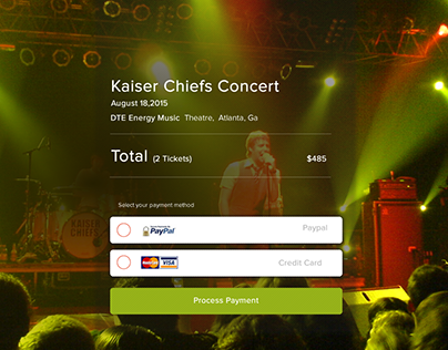 Sample Kaiser Chiefs ticket page