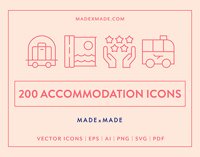Line Icons – Accommodation