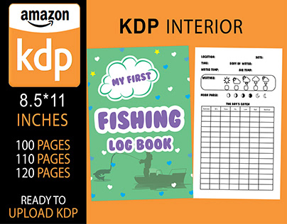 KDP Fishing Log Book for Kids Interior DEsign