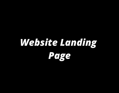 Website Landing Page.